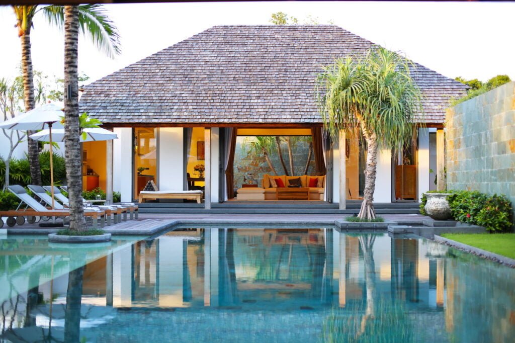 Anchan Indigo Balinese Villas Grand Type A1 pool and villa view