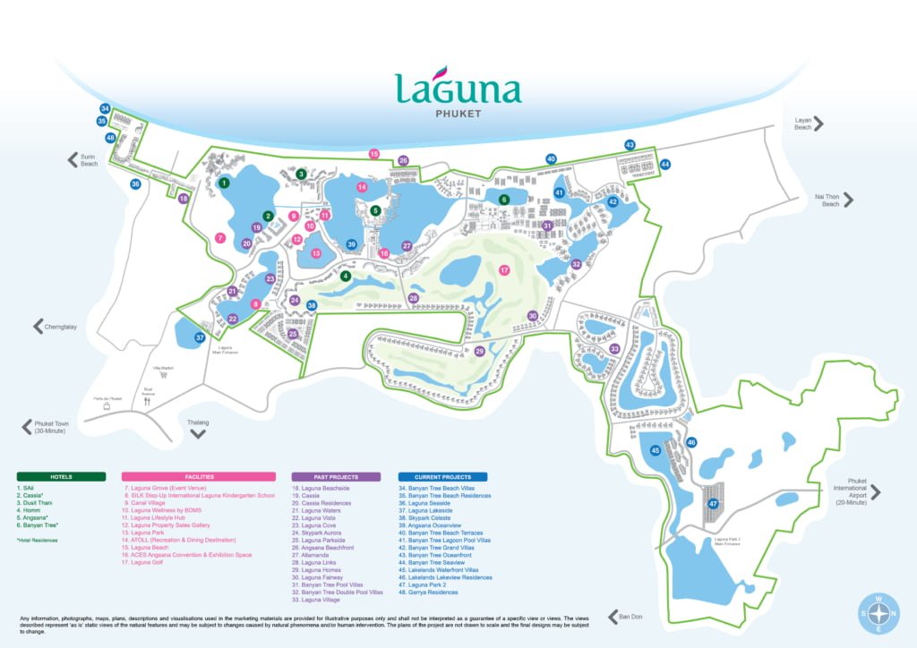 map of Laguna area Phuket