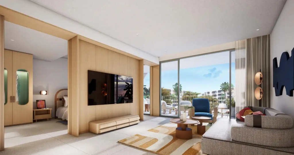 Bedroom with sea view at The Standard Residence Bang Tao Phuket