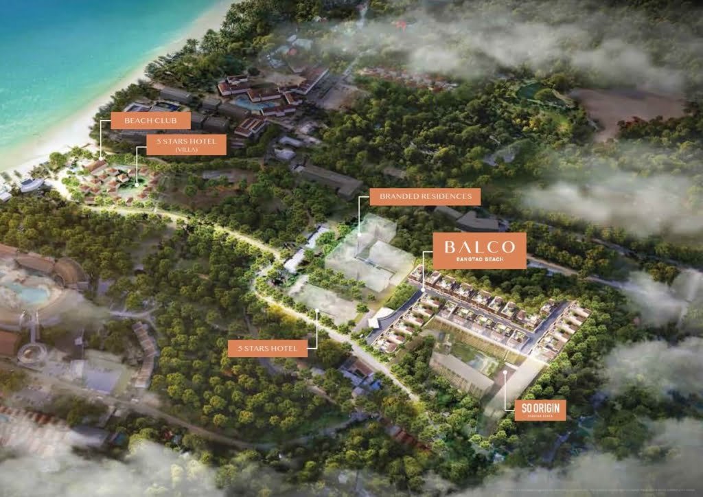Aerial view of Balco luxury villa in Phuket