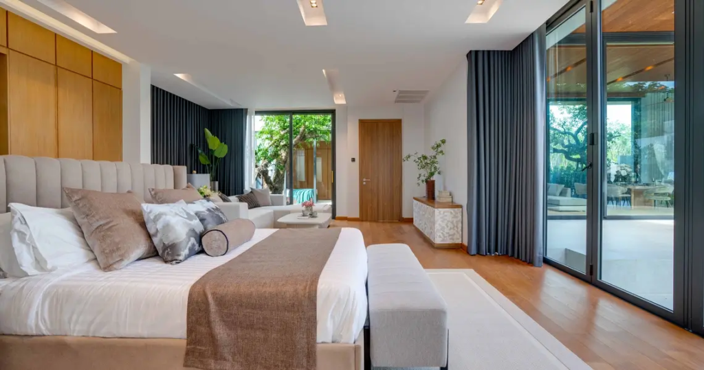 Modern villa design bedroom in Phuket