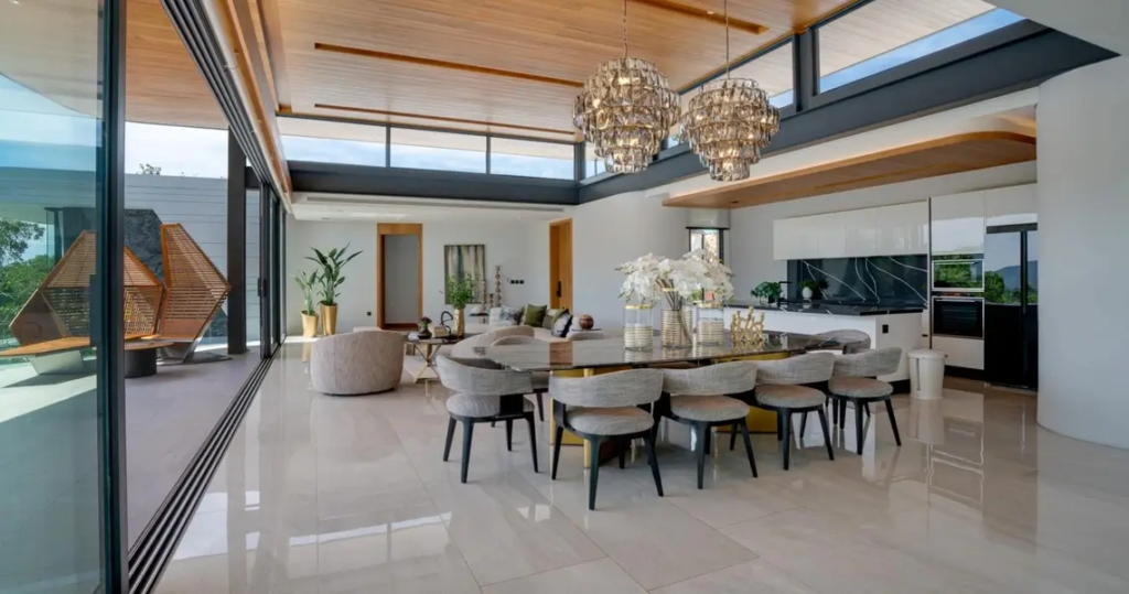 Modern living room in tropical villa, Phuket
