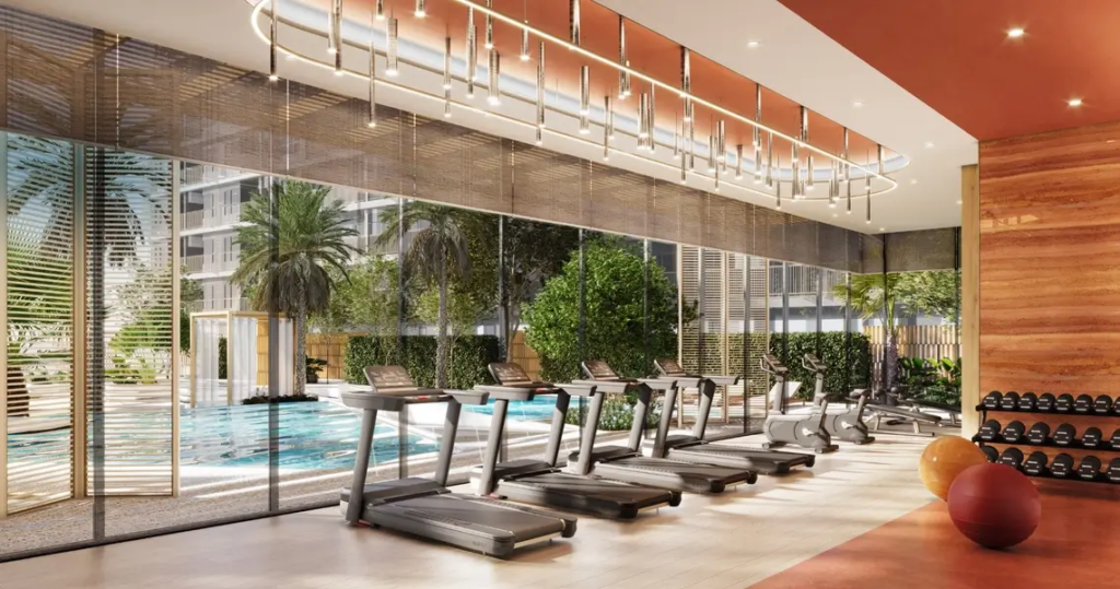 Luxury condo gym
