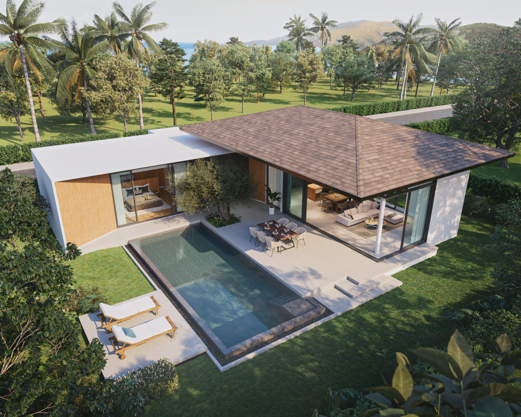 Private pool and garden in exclusive villa, Phuket
