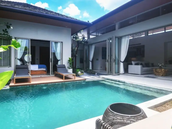 Wilawan pool villa, view of the pool area